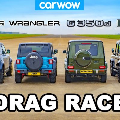 Carwow's Drag Race four 4x4 SUVs