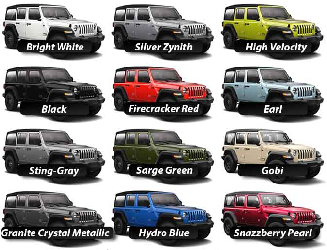 2022 Jeep Wrangler Unlimited Colors