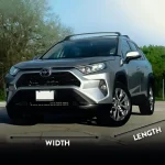 width of suv, suv length, and average height of an suv