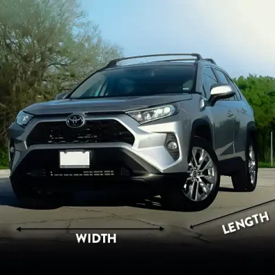 width of suv, suv length, and average height of an suv